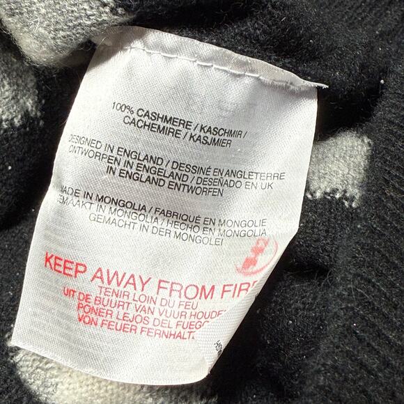 Jumper 1234 100% cashmere black and white leopard print sweater XS - Picture 7 of 7